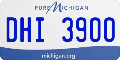 MI license plate DHI3900