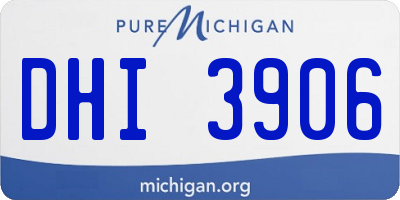 MI license plate DHI3906