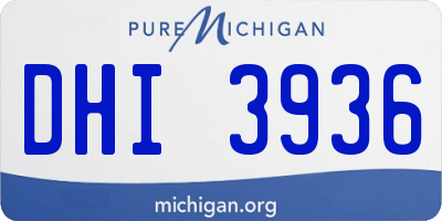 MI license plate DHI3936