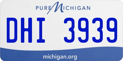 MI license plate DHI3939