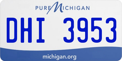 MI license plate DHI3953