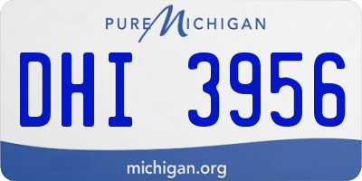 MI license plate DHI3956