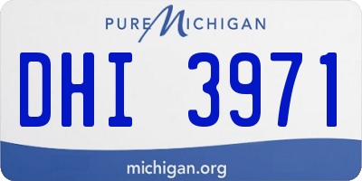 MI license plate DHI3971