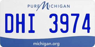 MI license plate DHI3974