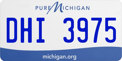 MI license plate DHI3975