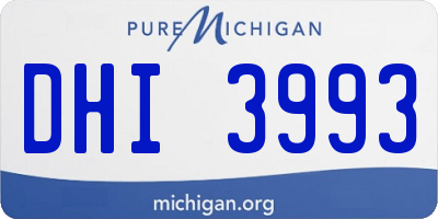 MI license plate DHI3993