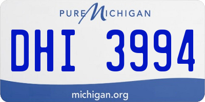 MI license plate DHI3994