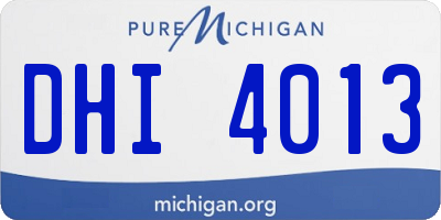 MI license plate DHI4013