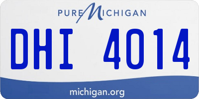 MI license plate DHI4014