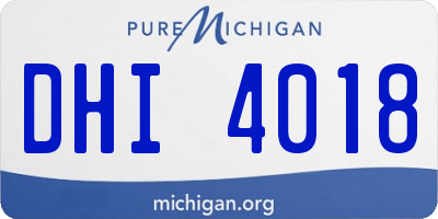 MI license plate DHI4018