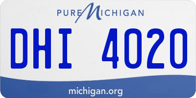 MI license plate DHI4020