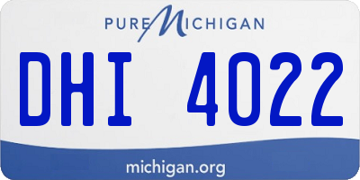 MI license plate DHI4022