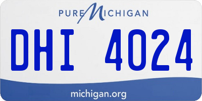MI license plate DHI4024