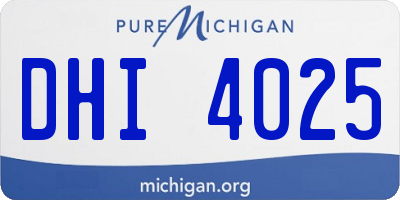 MI license plate DHI4025