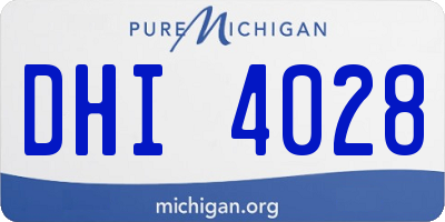 MI license plate DHI4028