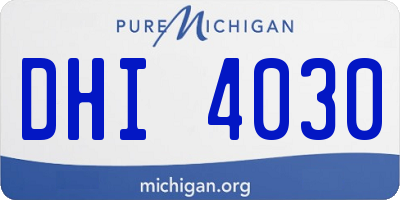 MI license plate DHI4030