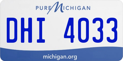 MI license plate DHI4033
