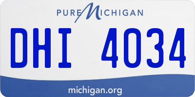 MI license plate DHI4034