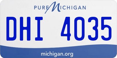 MI license plate DHI4035