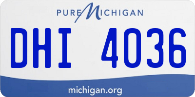MI license plate DHI4036