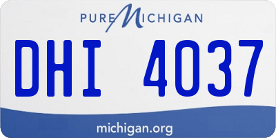 MI license plate DHI4037