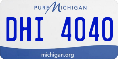 MI license plate DHI4040