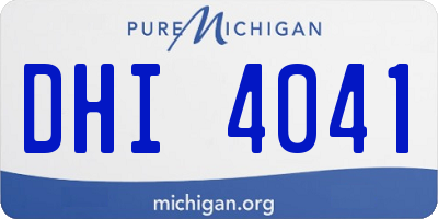 MI license plate DHI4041