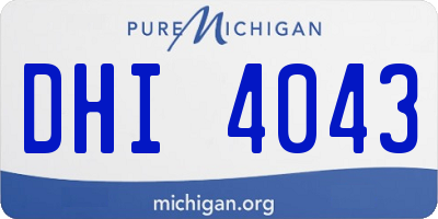 MI license plate DHI4043