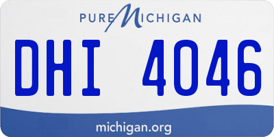 MI license plate DHI4046