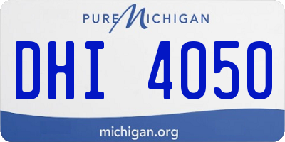 MI license plate DHI4050