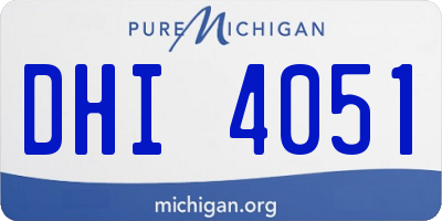 MI license plate DHI4051