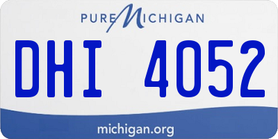 MI license plate DHI4052