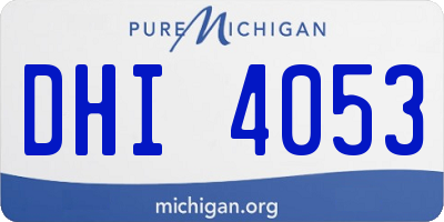 MI license plate DHI4053