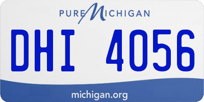 MI license plate DHI4056