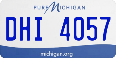MI license plate DHI4057
