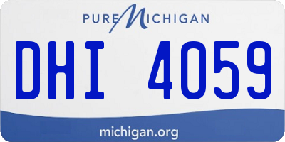MI license plate DHI4059