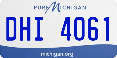 MI license plate DHI4061