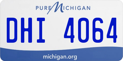 MI license plate DHI4064