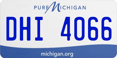 MI license plate DHI4066