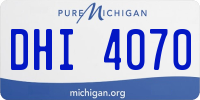 MI license plate DHI4070