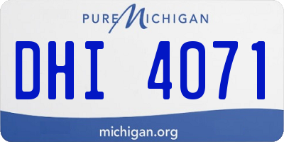 MI license plate DHI4071