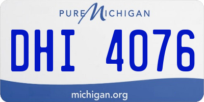 MI license plate DHI4076