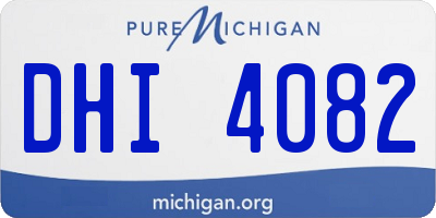 MI license plate DHI4082