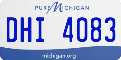 MI license plate DHI4083