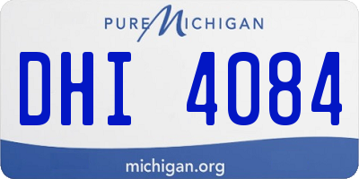 MI license plate DHI4084