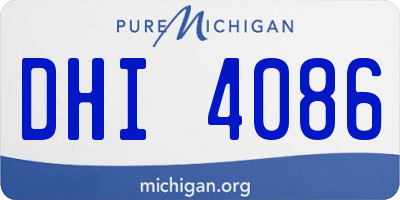 MI license plate DHI4086
