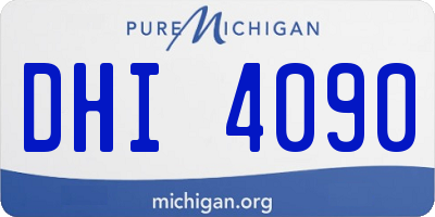 MI license plate DHI4090