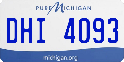 MI license plate DHI4093