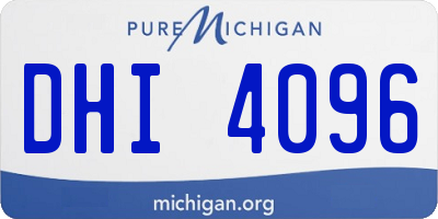 MI license plate DHI4096
