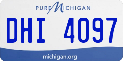 MI license plate DHI4097